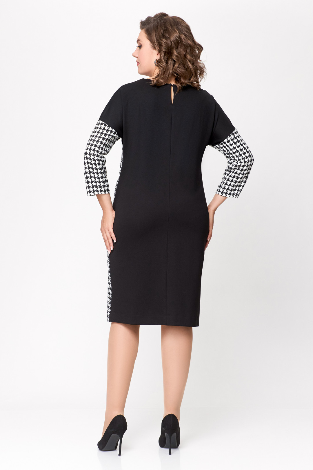 Платье Swallow 691 черно-белая «гусиная лапка» - фото 2