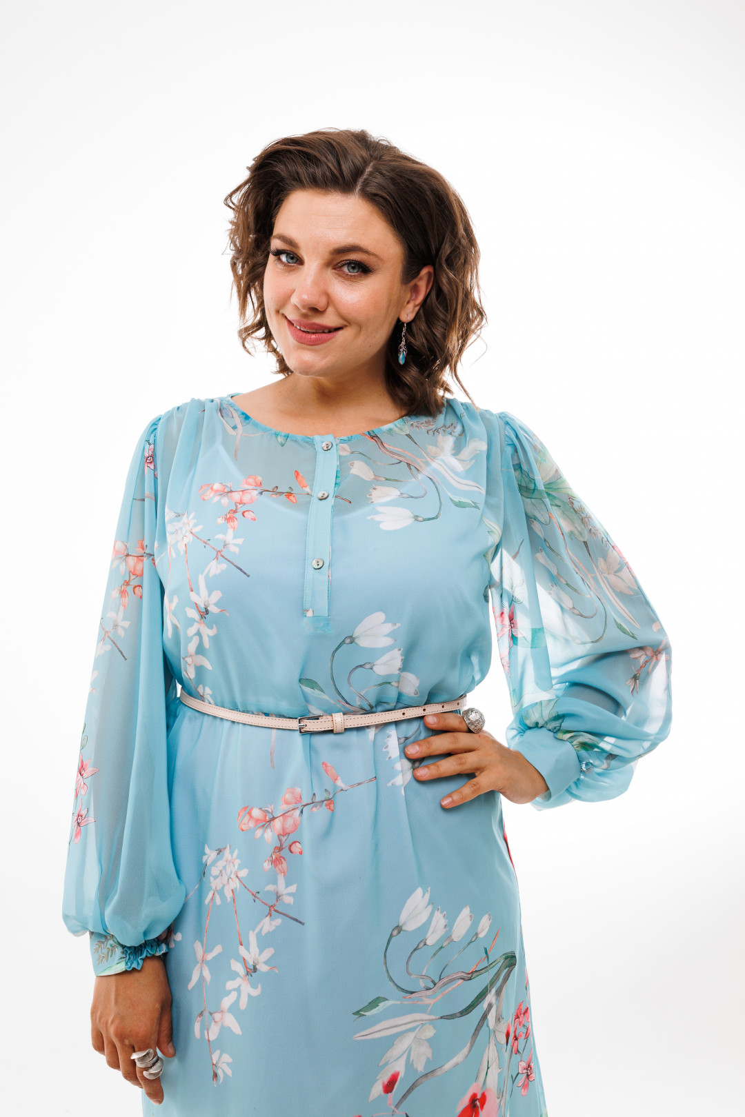 Платье ANELLI LAUREL 1213 голубой - фото 2