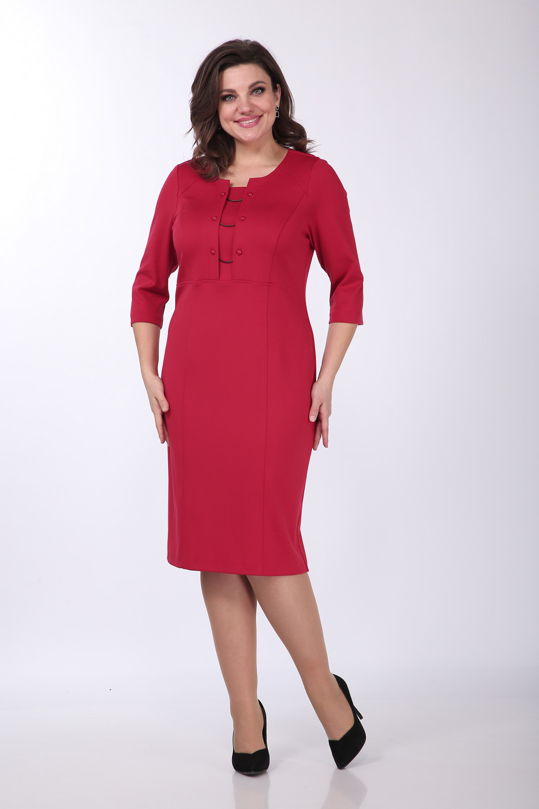 Платье LadyStyleClassic 1262 красные тона