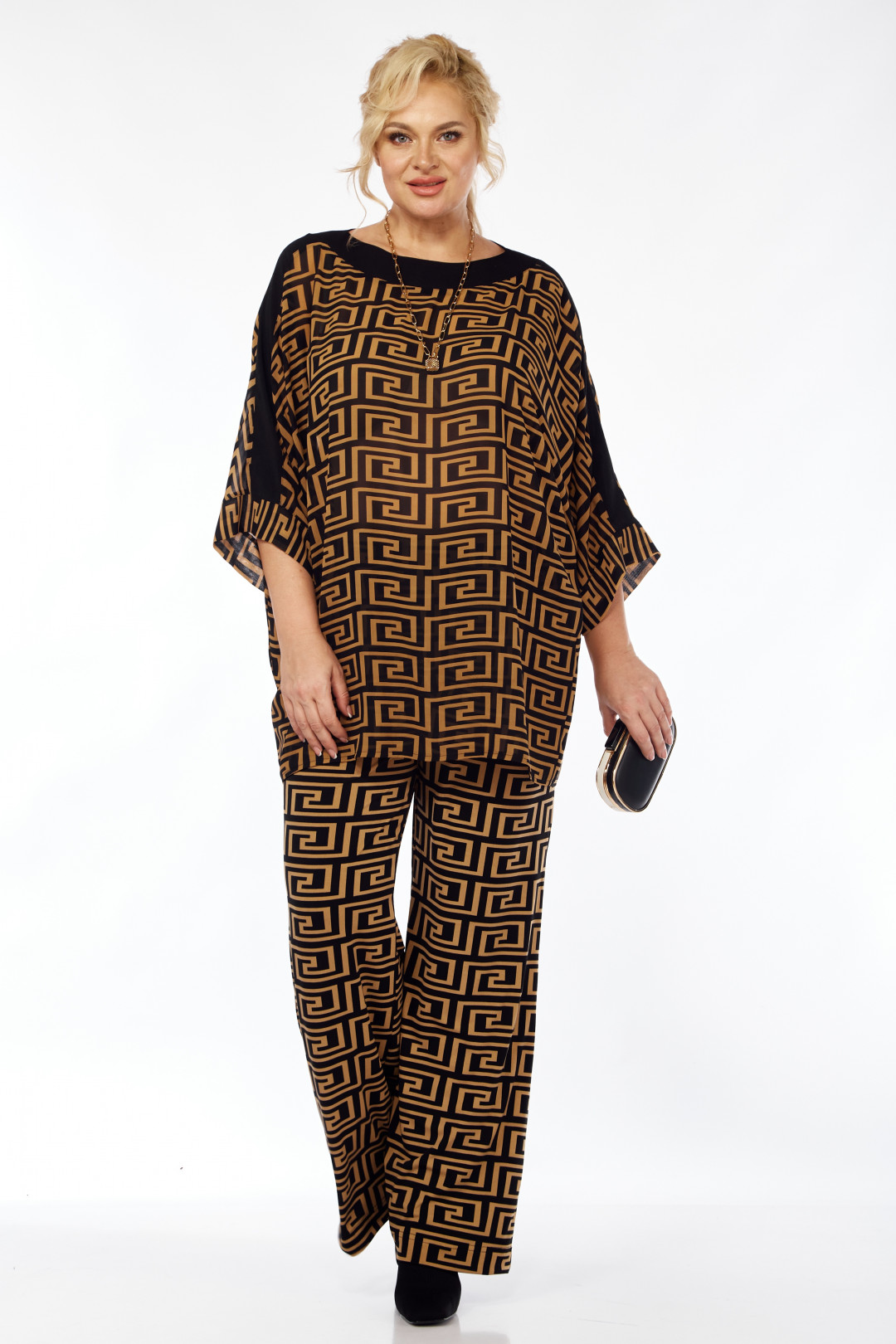 Костюм Мишель Шик 1359 черный, рыжий - фото 4