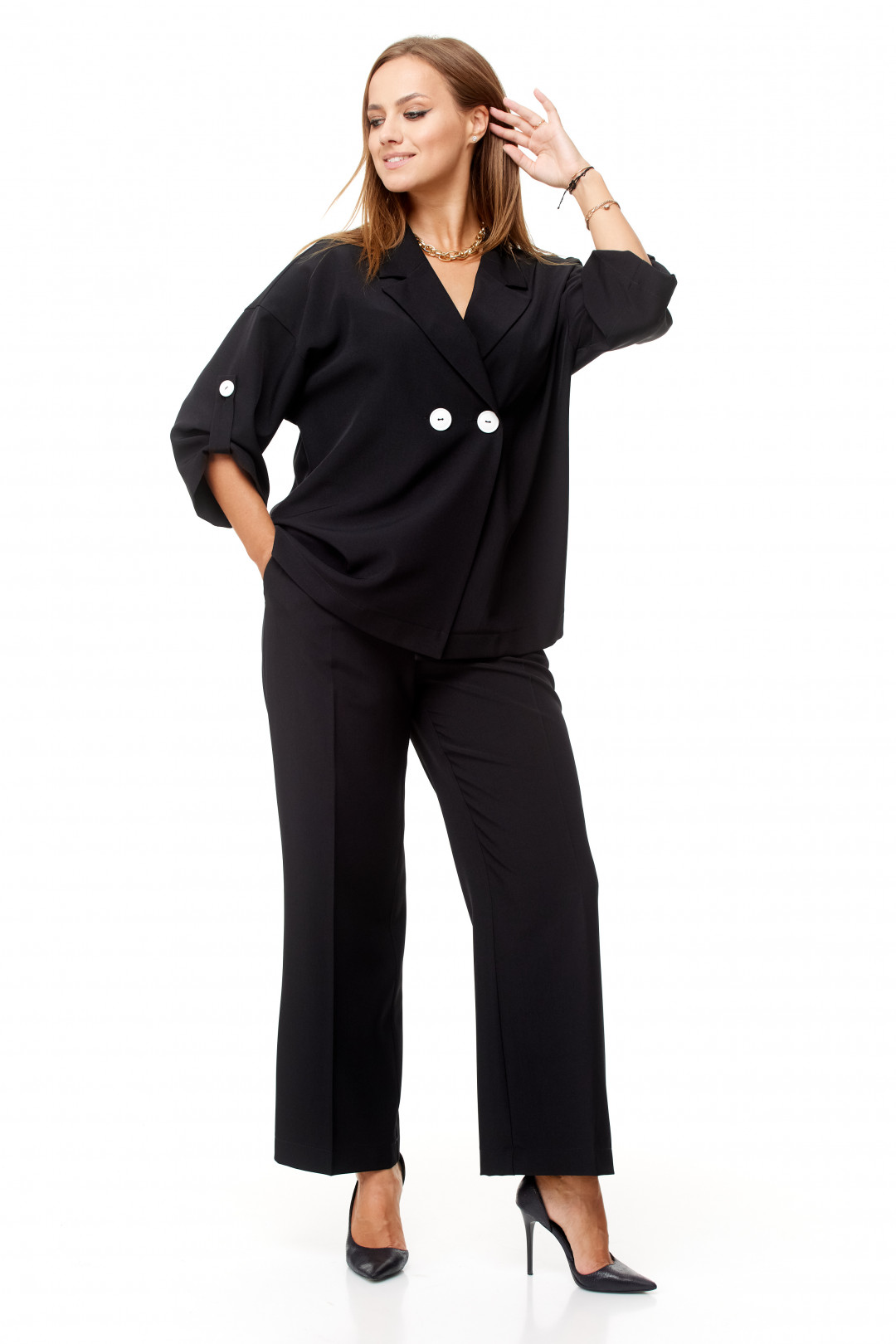 Костюм TAITA PLUS 2329 черный - фото 5