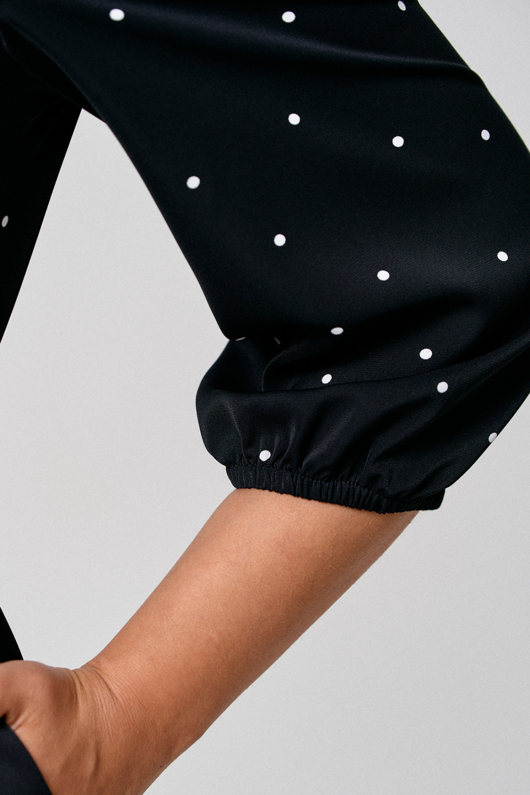 Платье Ива 1477 черный в горошек - фото 6