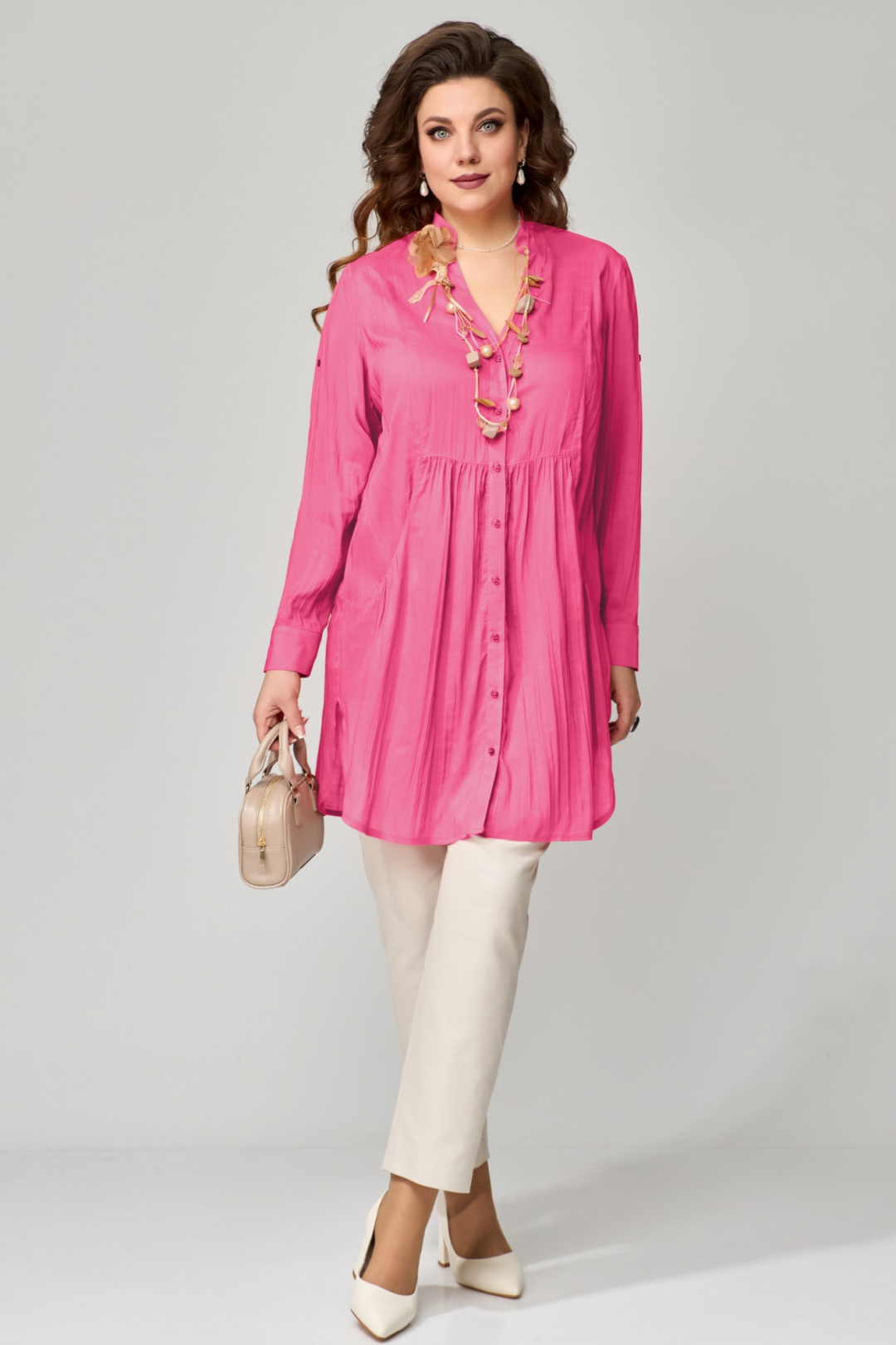 Костюм FITA 1514 розовый + бежевый - фото 2