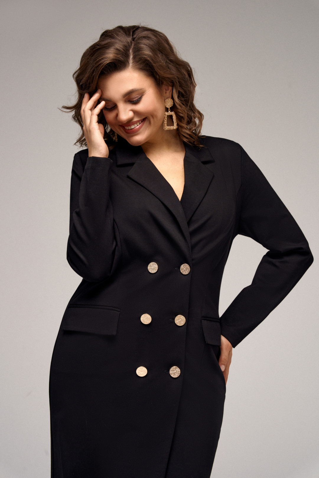 Платье Ива 1533 черный - фото 2