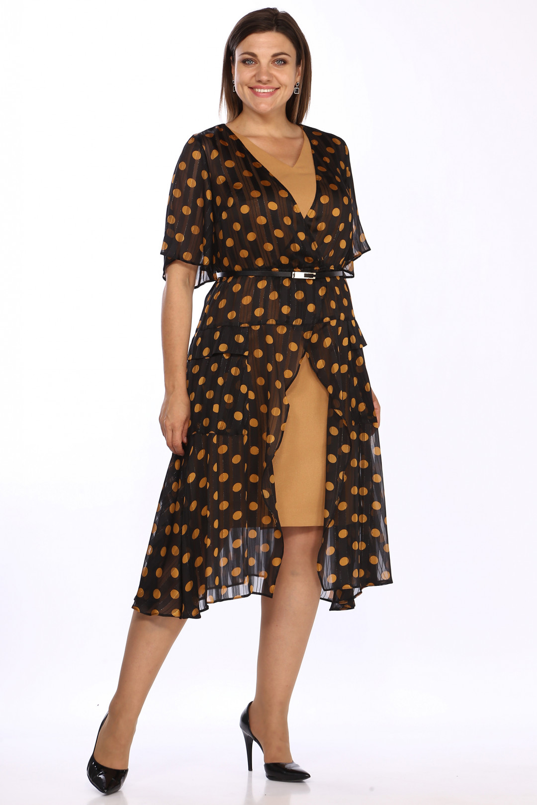 Костюм LadyStyleClassic 1875 Черный с кирпичным