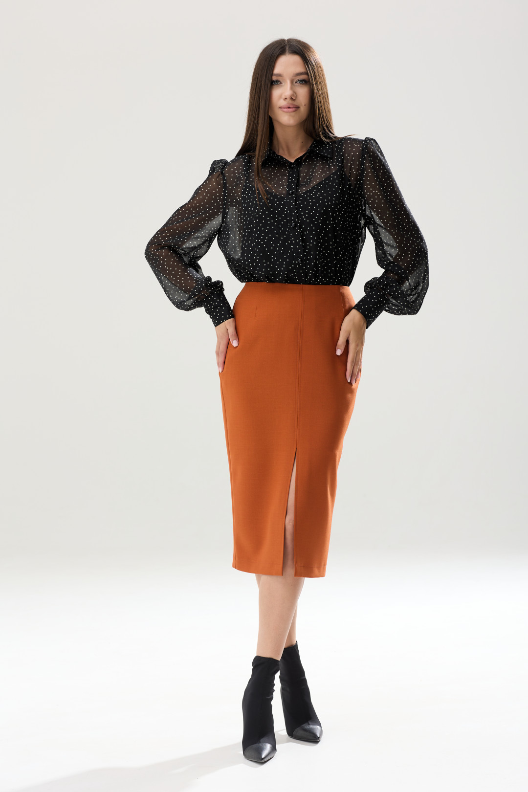 Костюм Lars Style 826 Терракотовый, черно-белый - фото 1