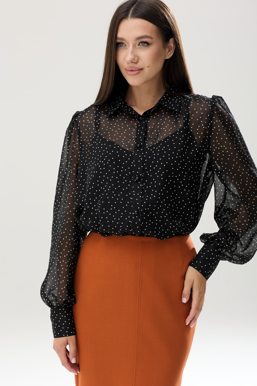 Костюм Lars Style 826 Терракотовый, черно-белый - фото 3