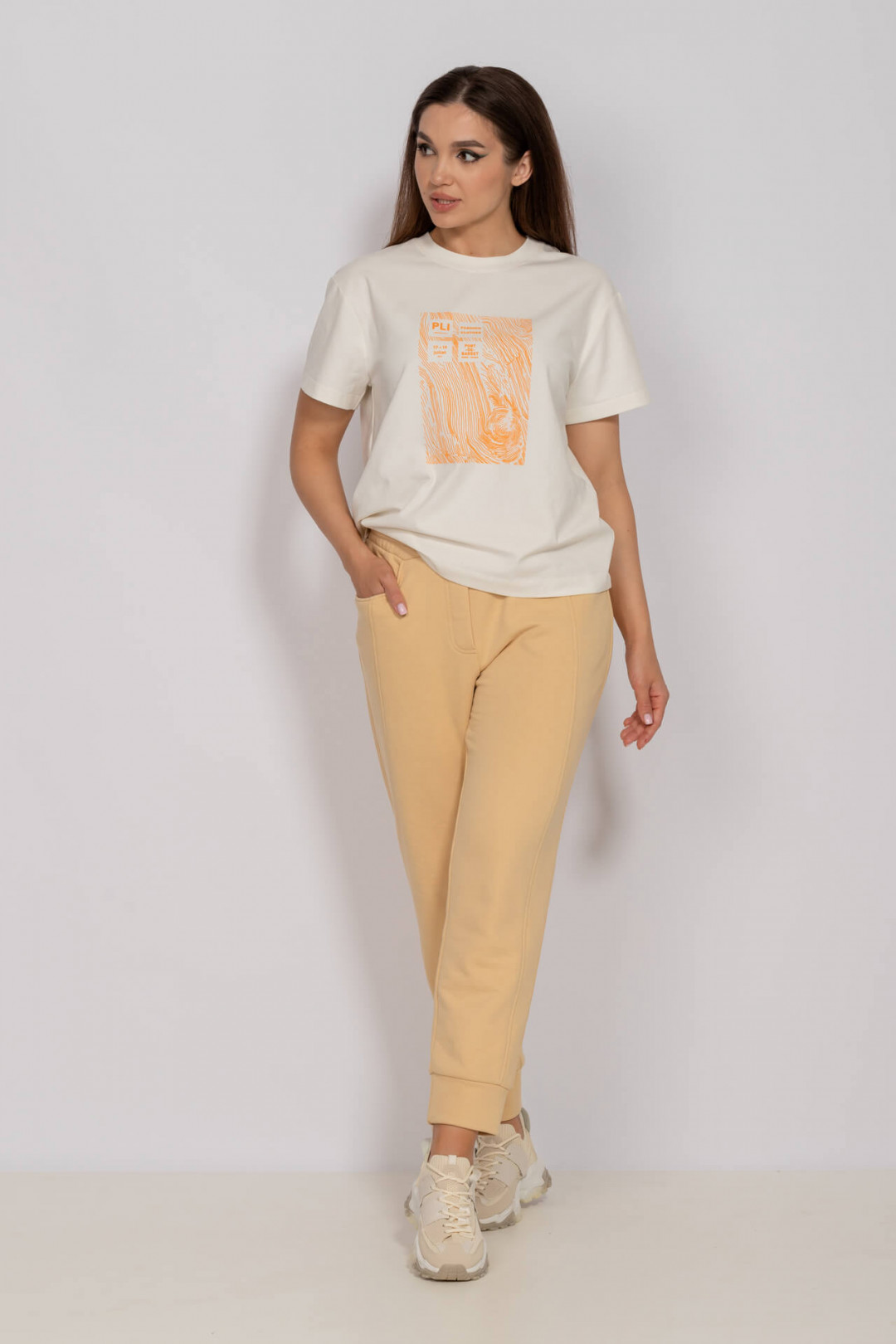 Футболка MisLana С834 молоко - фото 4