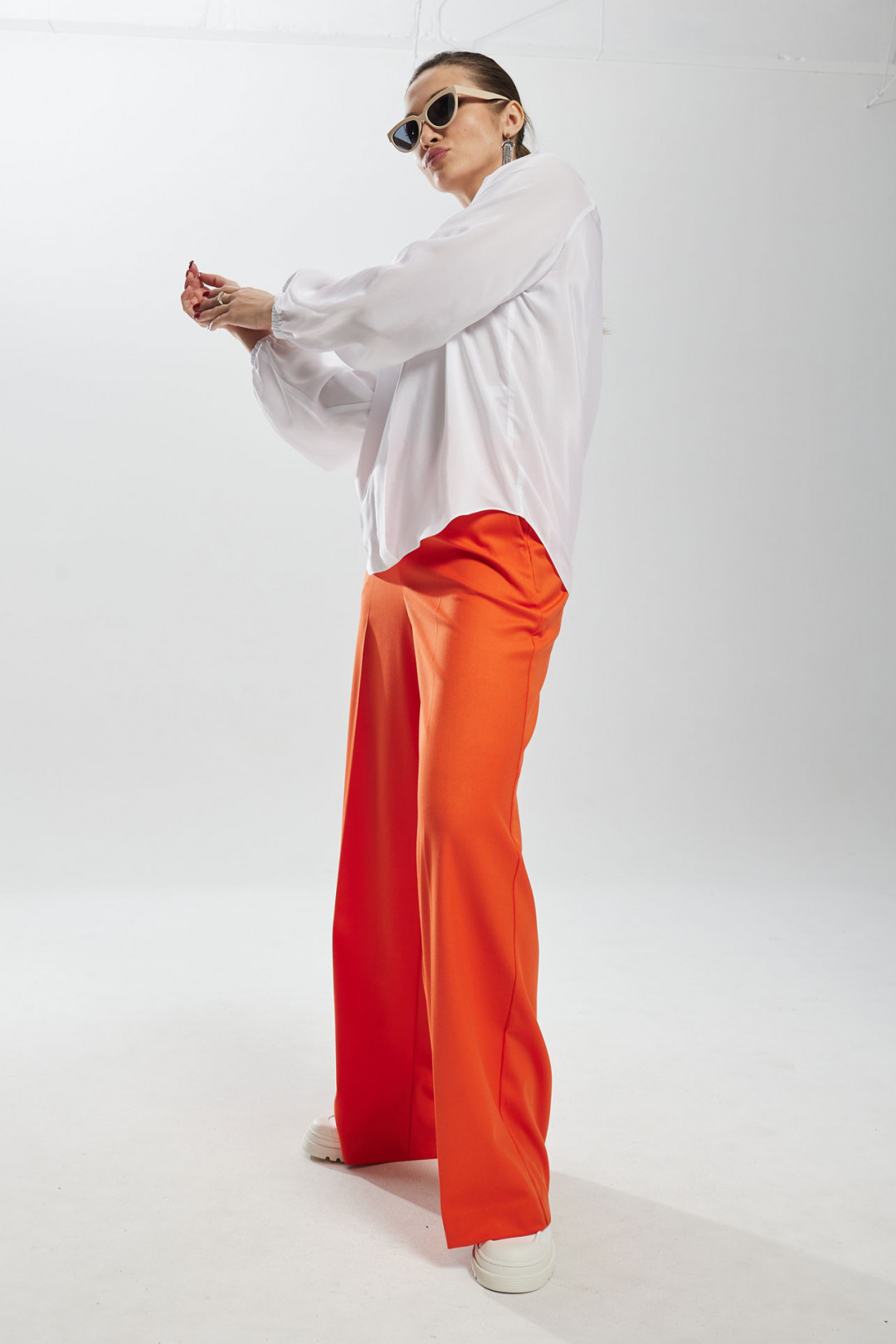 Брюки MisLana С932 оранжевый - фото 3