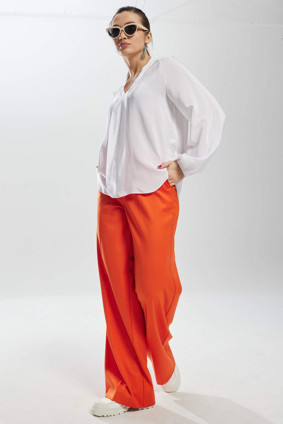 Брюки MisLana С932 оранжевый - фото 1