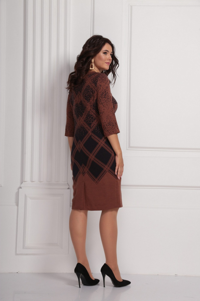 Платье Solomea Lux 945 коричневый - фото 2