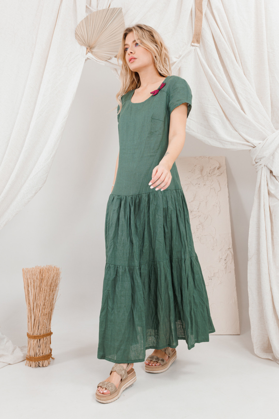 Платье Amori 9670 изумруд - фото 4