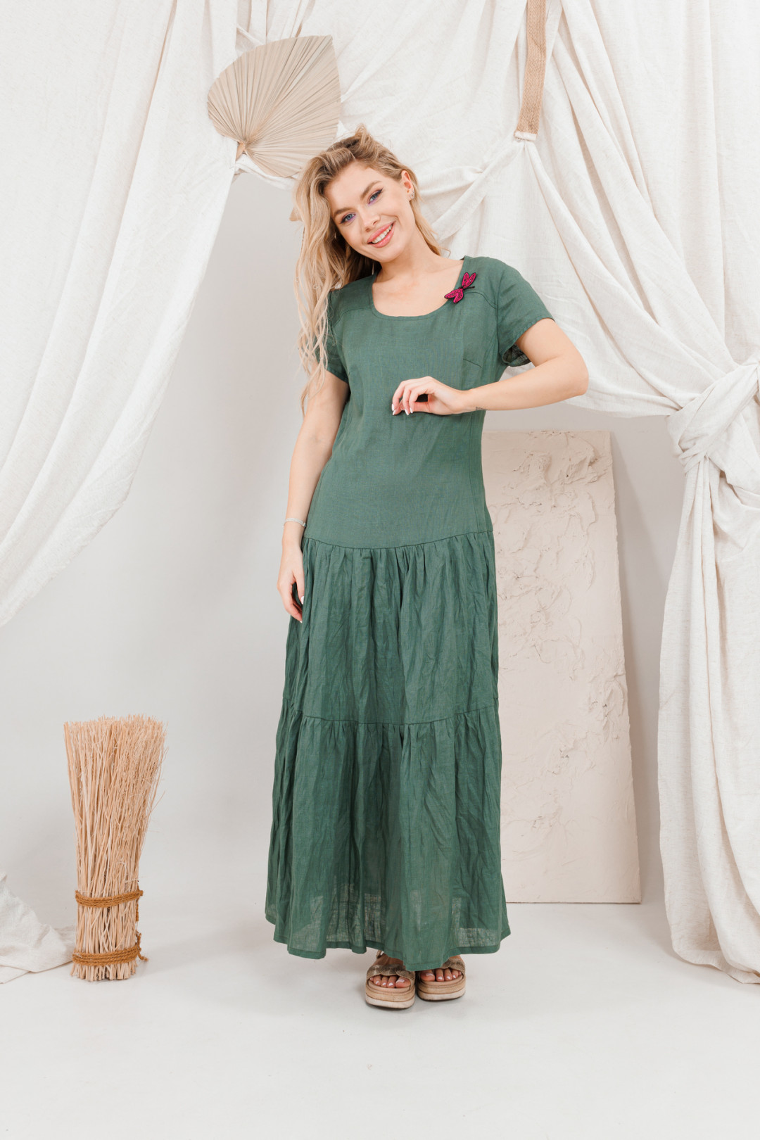 Платье Amori 9670 изумруд - фото 3