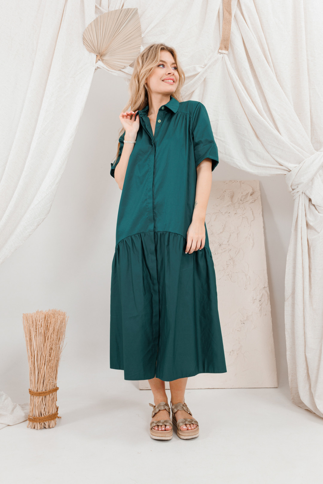 Платье Amori 9694 изумруд - фото 3