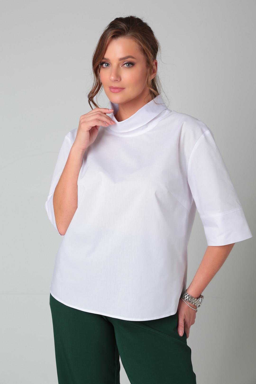 Блузка CRIS BLISS 8141 белый - фото 5