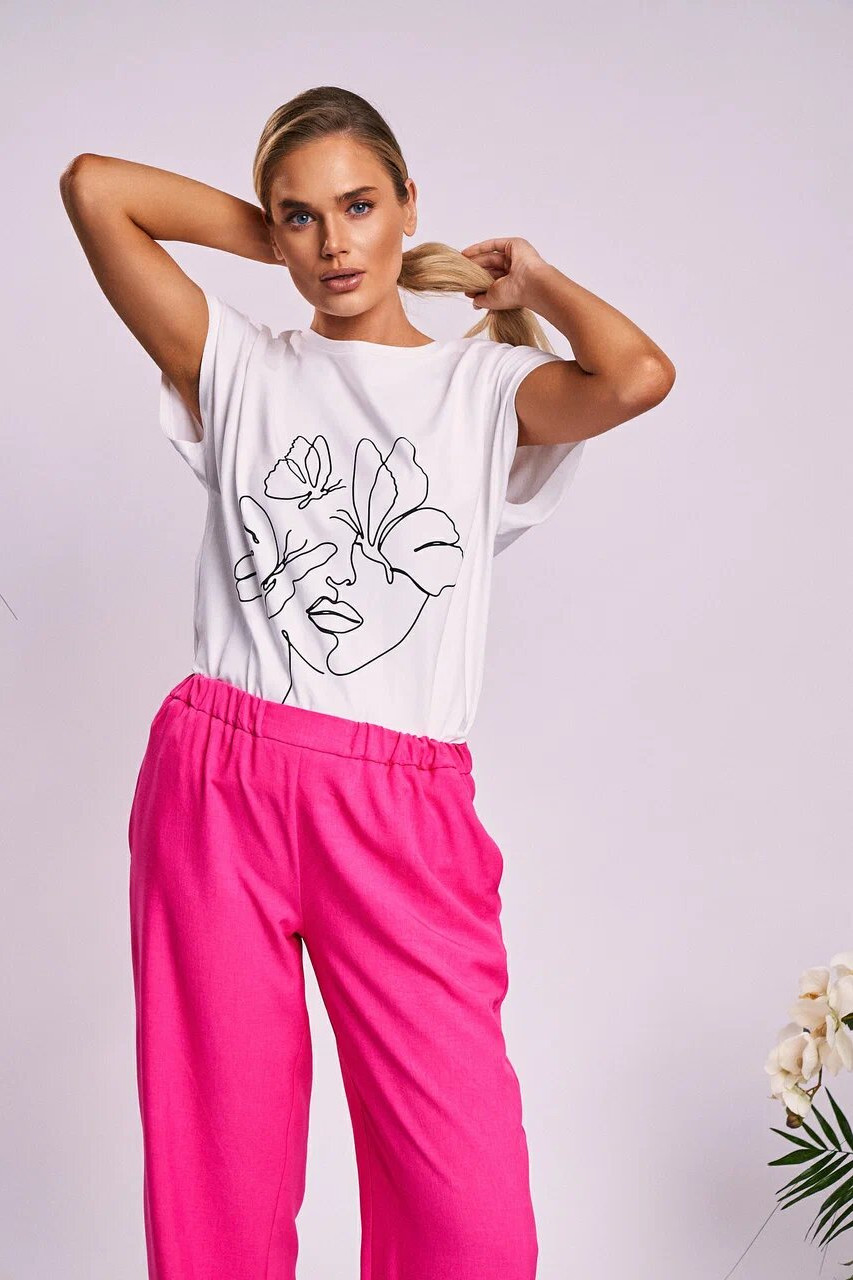 Футболка KaVari 4007 молочный принт - фото 2