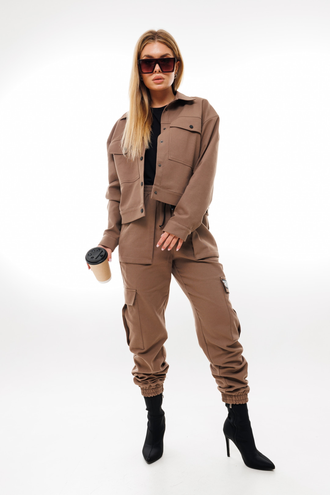 Брюки Ambera style 1067 кофе - фото 3