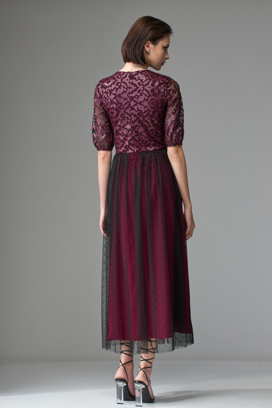 Платье ОрхидеяЛюкс 1231-2 бордо - фото 5