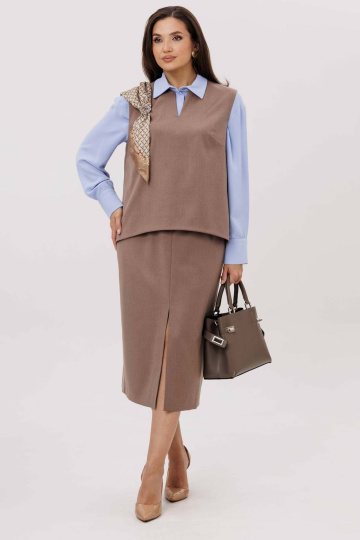 Костюм MisLana 1236-1 капучино + голубой