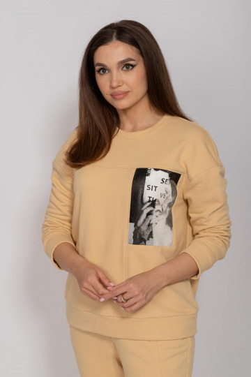 Джемпер MisLana С821 жёлтый