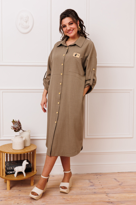 Платье Romanovich Style 1-2391 тёмный беж