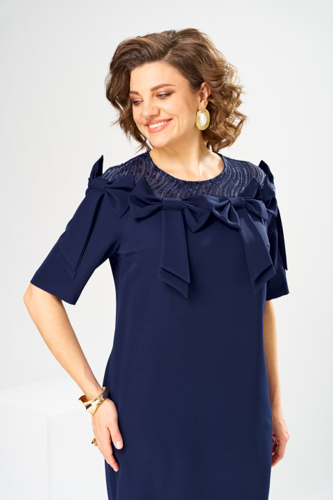 Платье Romanovich Style 1-2899 синий пайетки