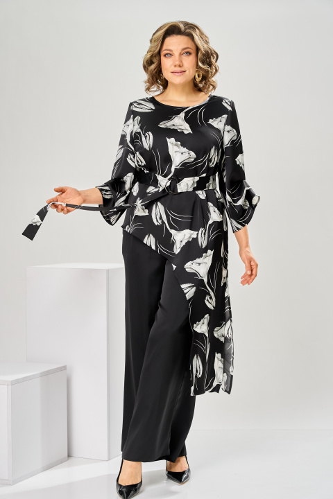 Костюм Romanovich Style 2-2750 чёрный цветы