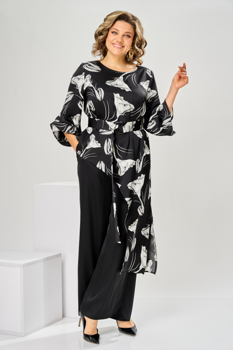 Костюм Romanovich Style 2-2750 чёрный цветы