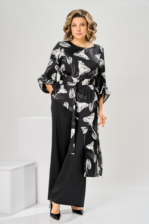 Костюм Romanovich Style 2-2750 чёрный цветы