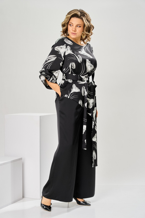 Костюм Romanovich Style 2-2750 чёрный цветы