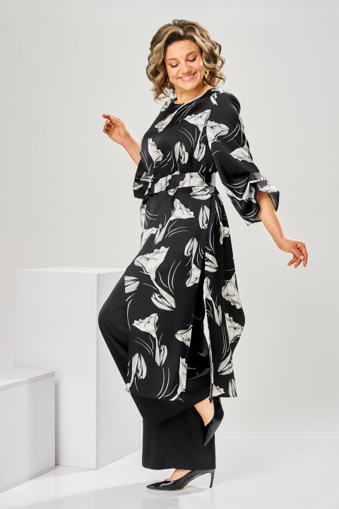 Костюм Romanovich Style 2-2750 чёрный цветы