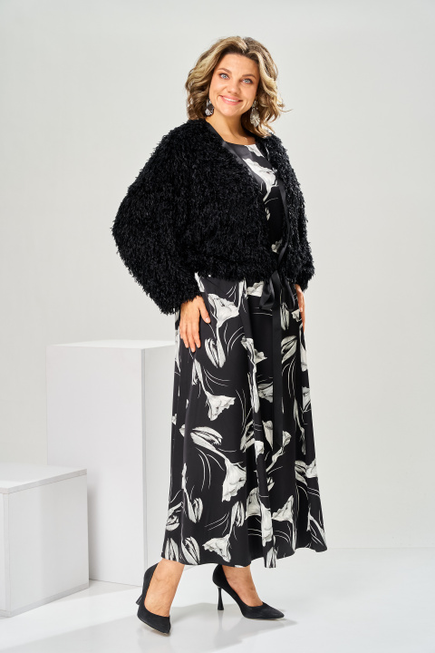 Костюм Romanovich Style 3-2997 чёрный цветы