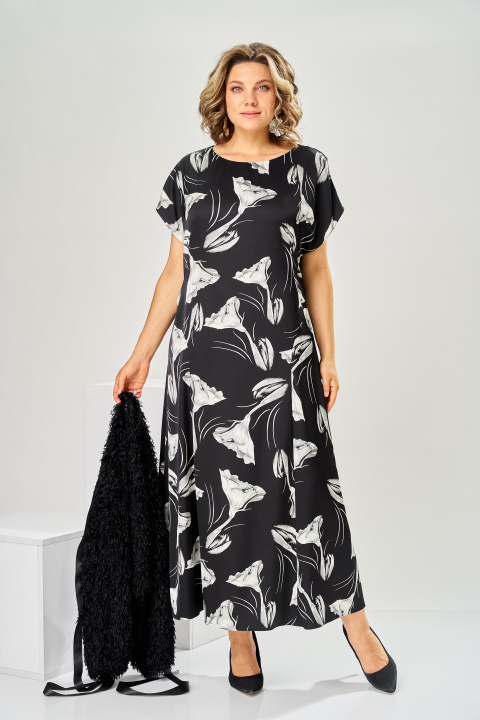 Костюм Romanovich Style 3-2997 чёрный цветы