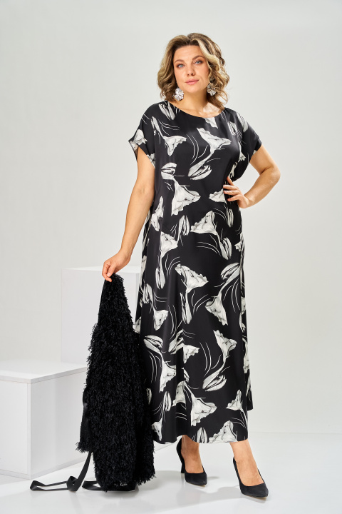 Костюм Romanovich Style 3-2997 чёрный цветы