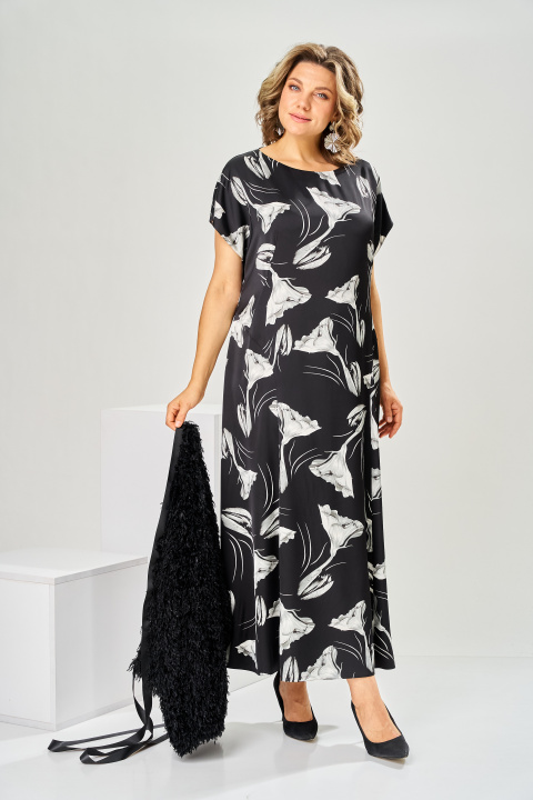 Костюм Romanovich Style 3-2997 чёрный цветы